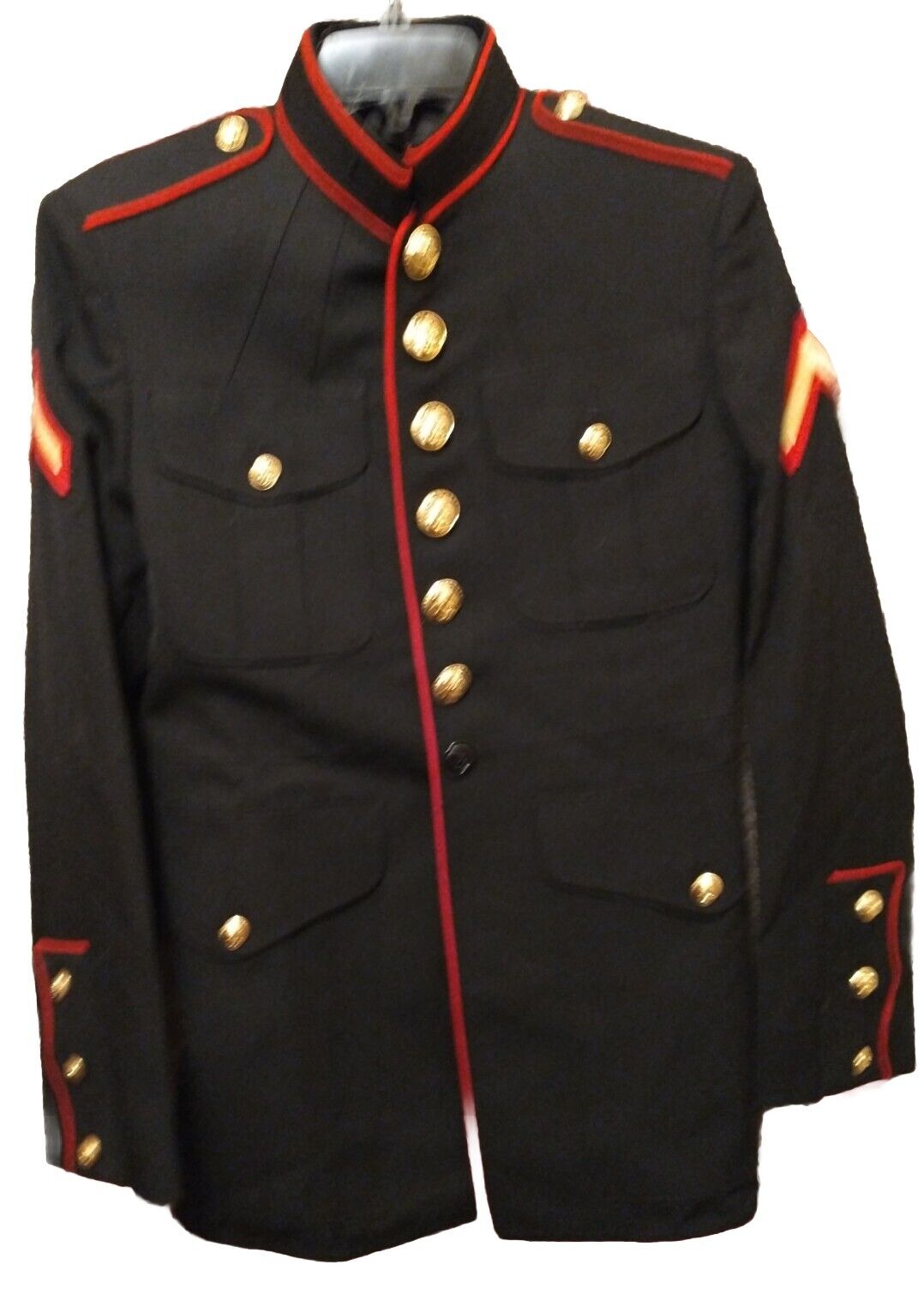 US Marines USMC Enlisted Dress Blue Male Jacket Coat Size 39 S
