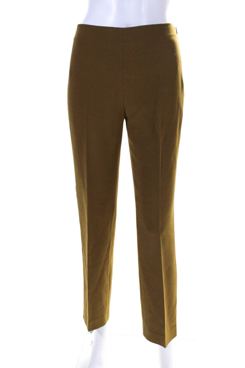 Fendi Womens Side Zipped Slip-On Straight Leg Dress Pants Brown Size S
