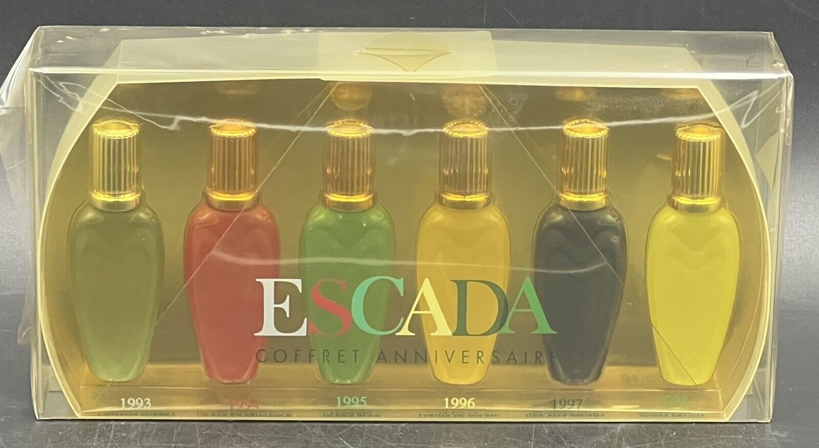 SEALED Vintage 1990s Escada 6 Piece Mini Perfume Collection France 4ml .14fl.oz