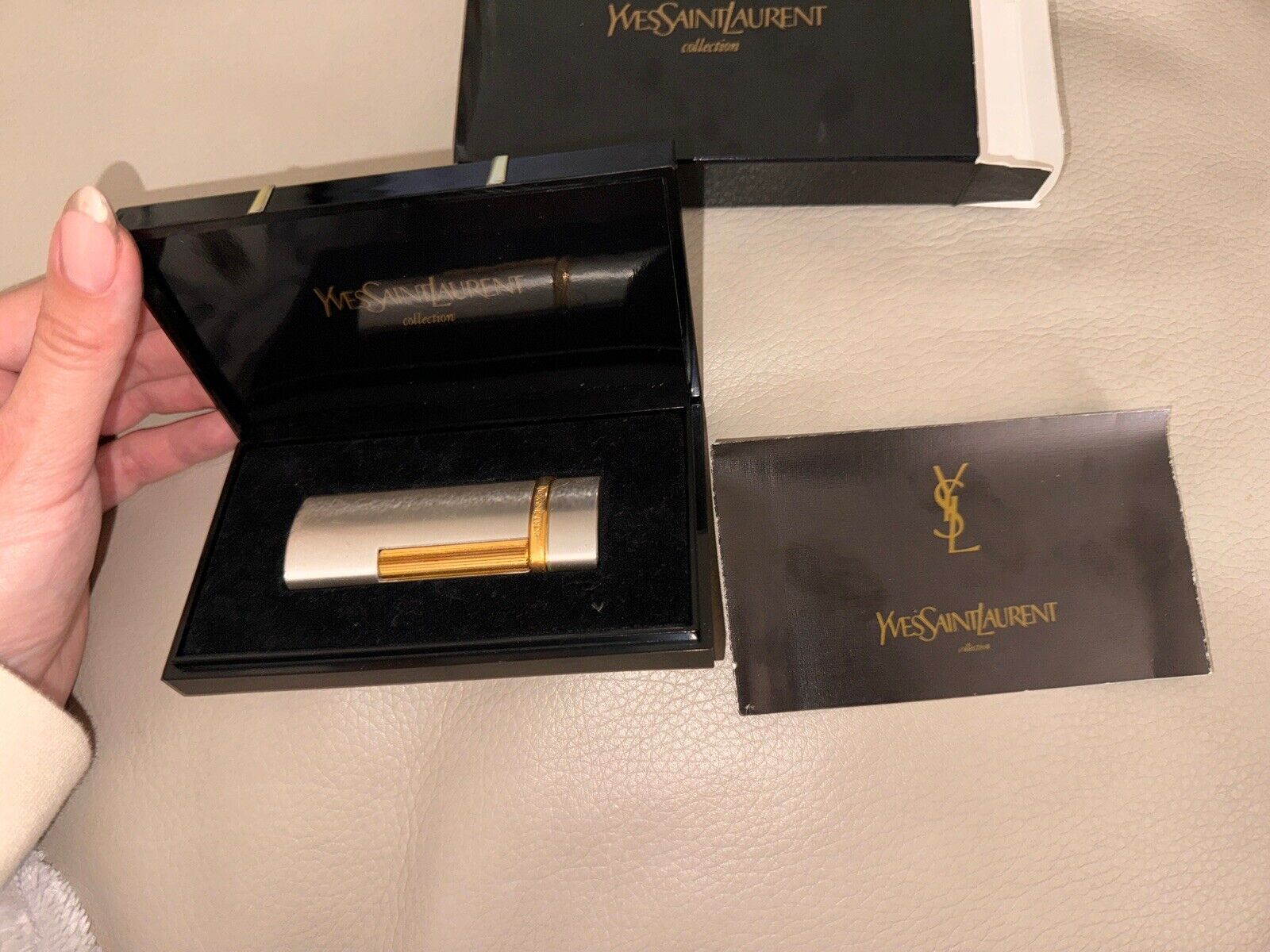 Yves Saint Laurent Torch Lighter and Box Never Used