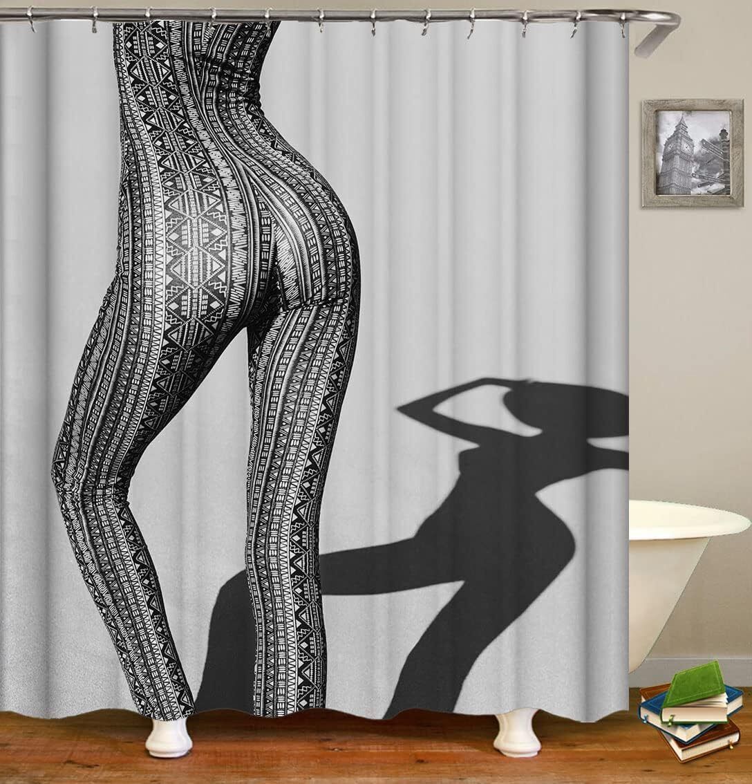 Fabric Shower Curtain, Beautiful Sexy Woman Ass Boho Decorative Fashion S2565 