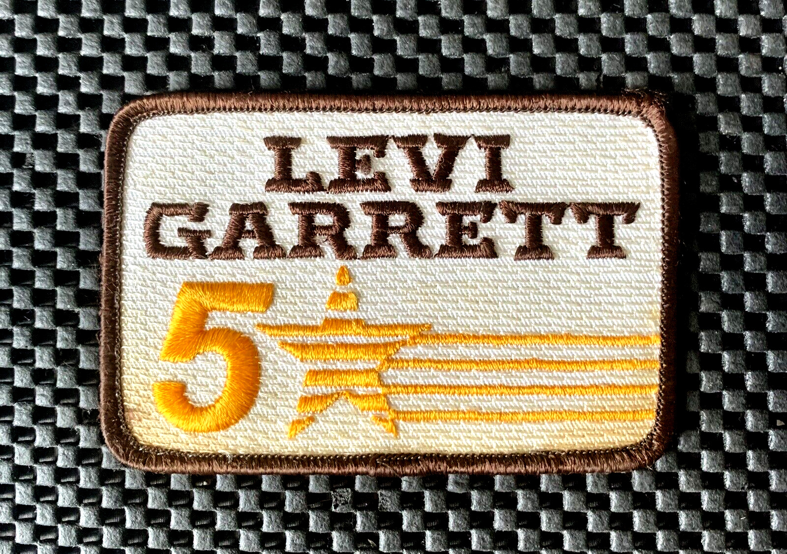 LEVI GARRETT 5 STAR EMBROIDERED SEW ON PATCH CHEWING TOBACCO 4 1/2\