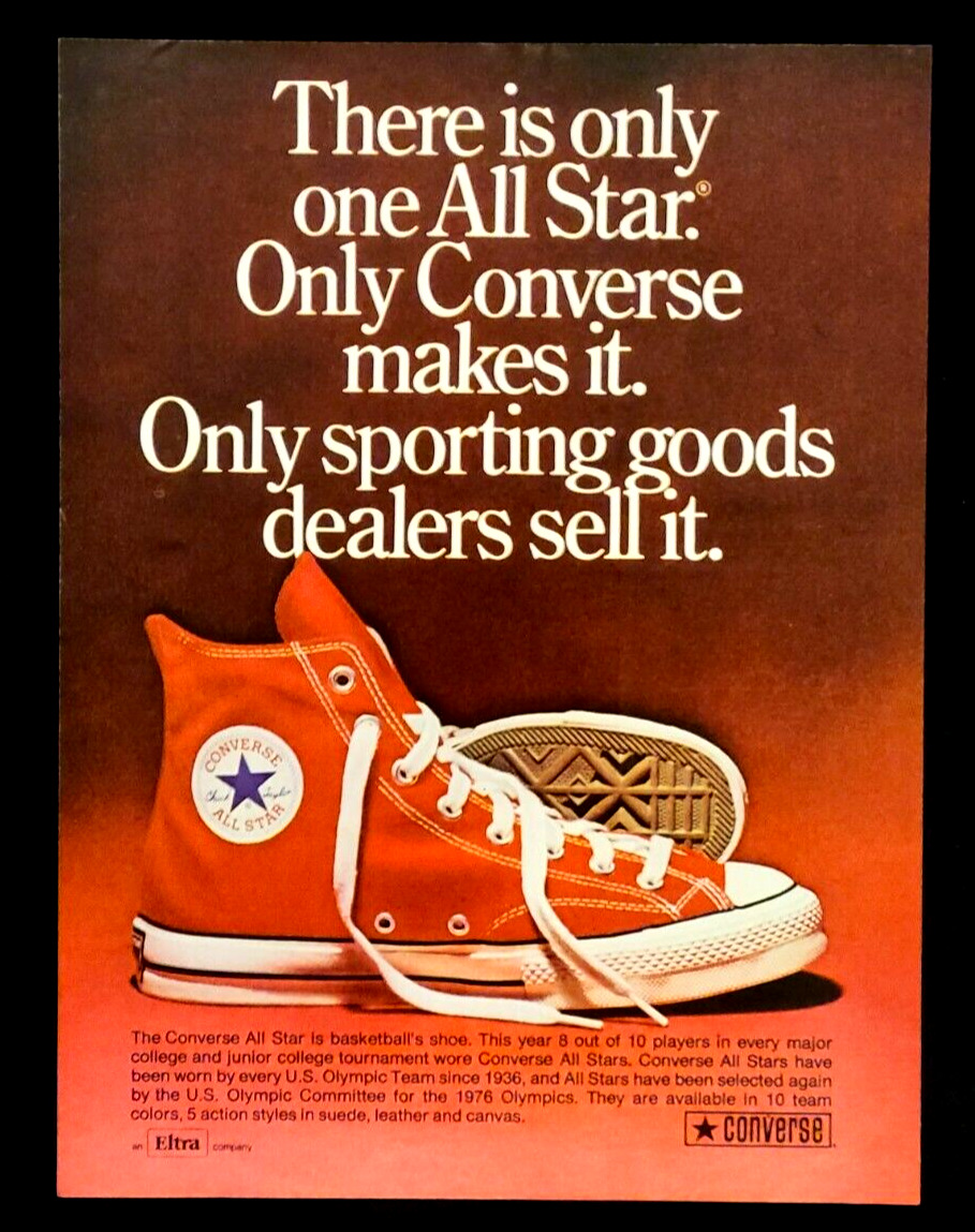 Converse All Star Sneaker 1973 Vintage Print Ad
