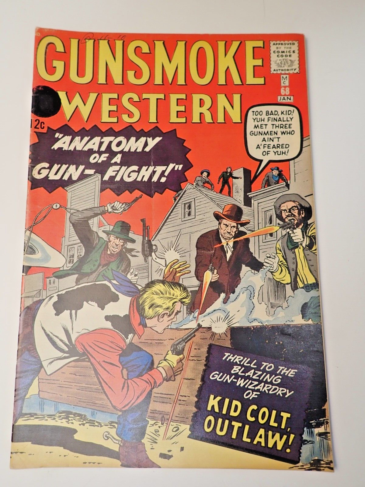 1962 Gunsmoke Western # 68 Marvel Comics 12 Cent Variant