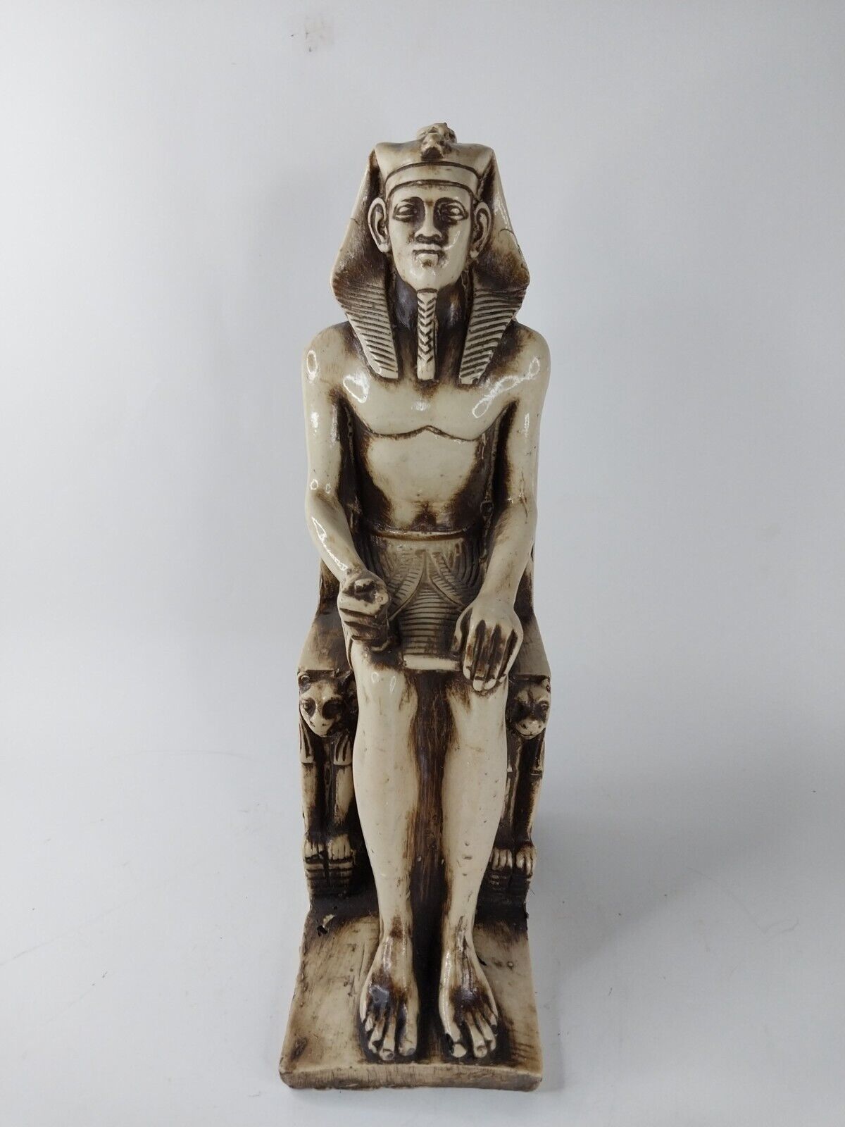 RARE ANTIQUE ANCIENT EGYPTIAN Statue of Throne King Khafre Magic Hieroglyphic
