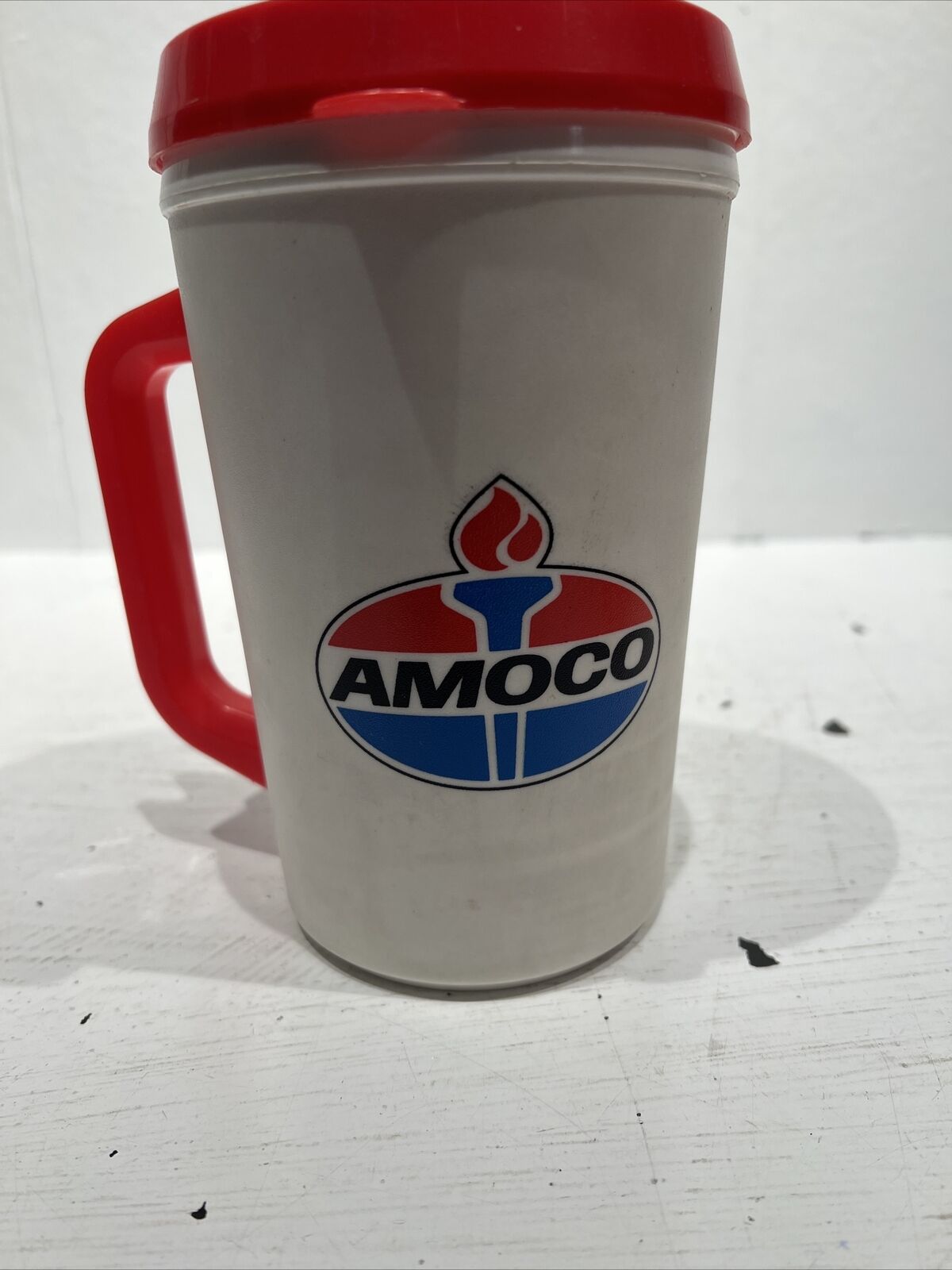 Aladdin Thermos food shop amoco Promotion white red vintage