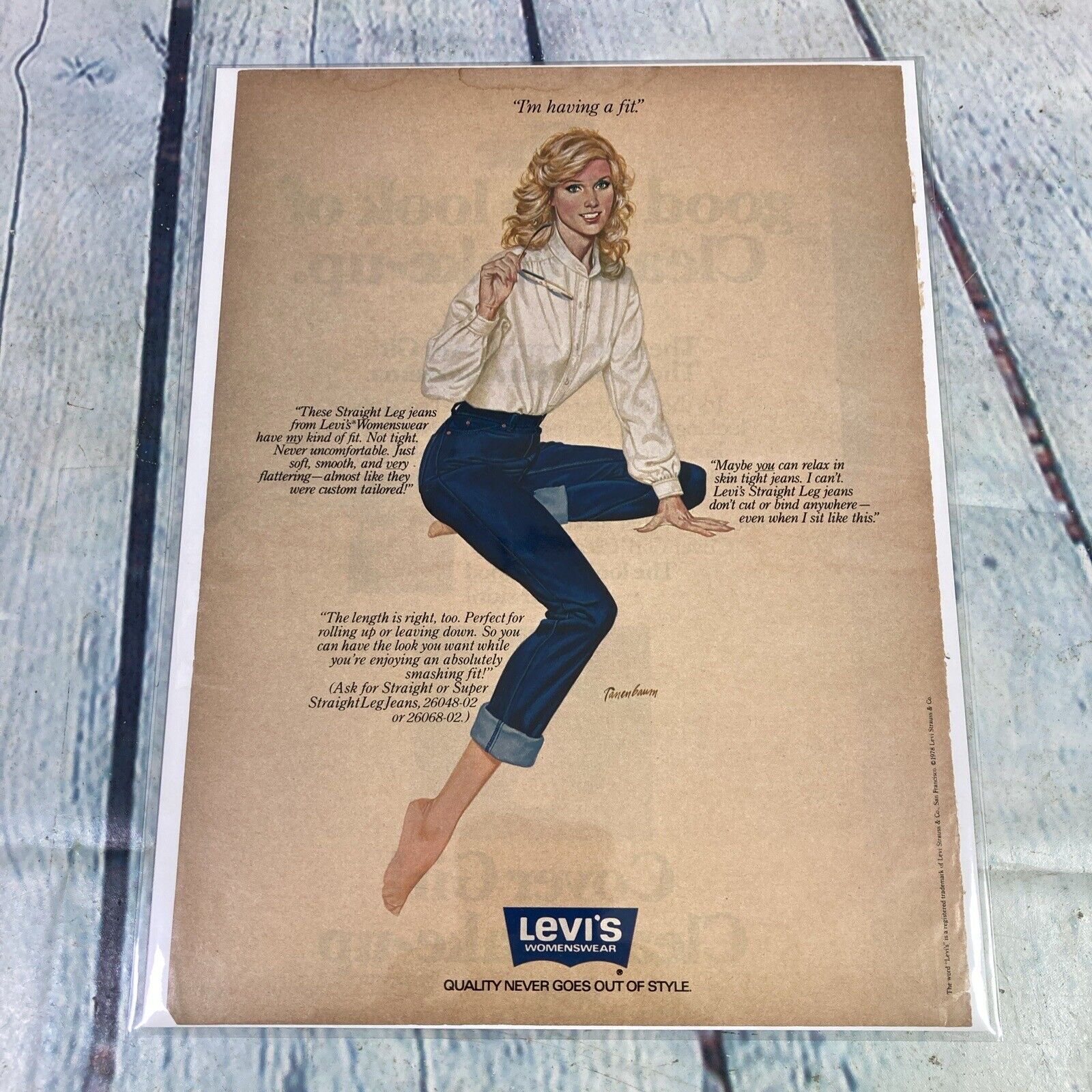 Vintage 1979 Levi\'s Women Jeans Print Ad Genuine Magazine Advertisement Ephemera