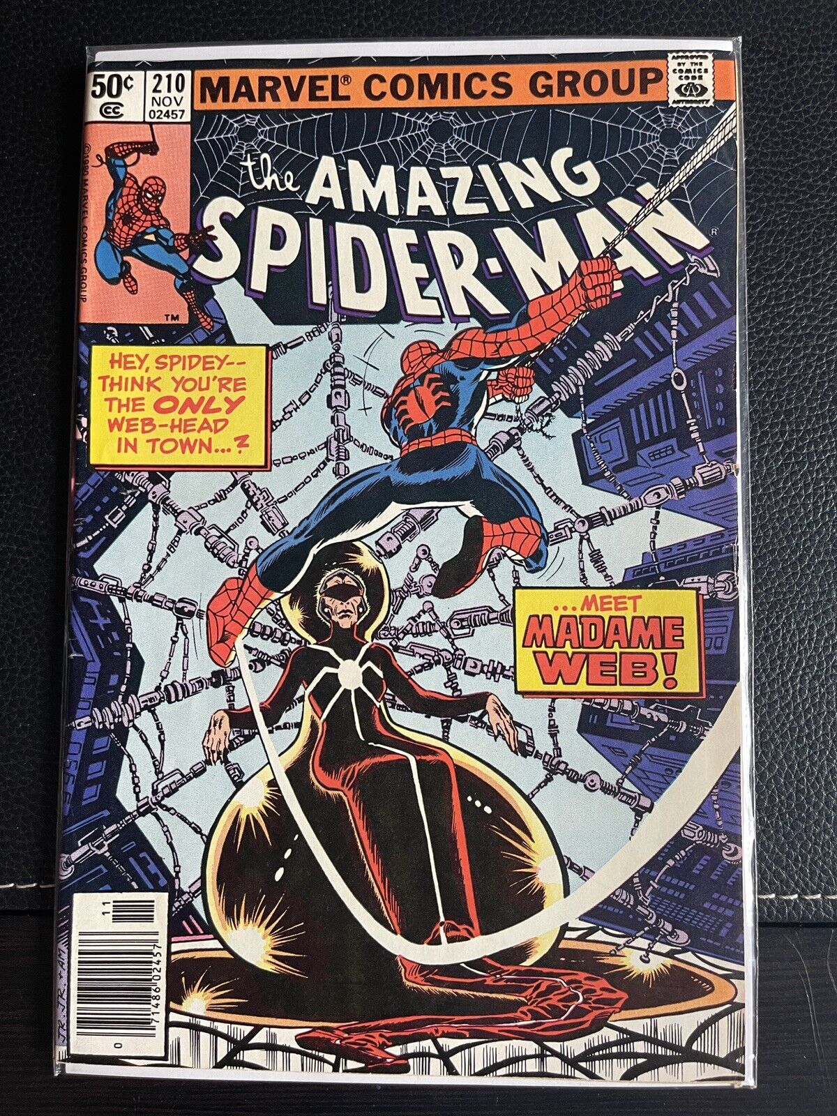 Amazing Spider-Man # 210  1st Madame Web  Newsstand  1980 Marvel Comic