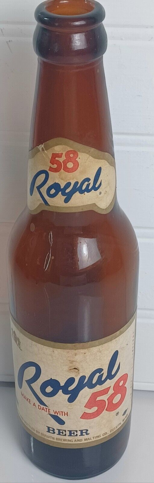 Vintage Royal 58 Beer 12 oz. 1960's Beer Bottle Duluth Brewing MN Very RARE Nice