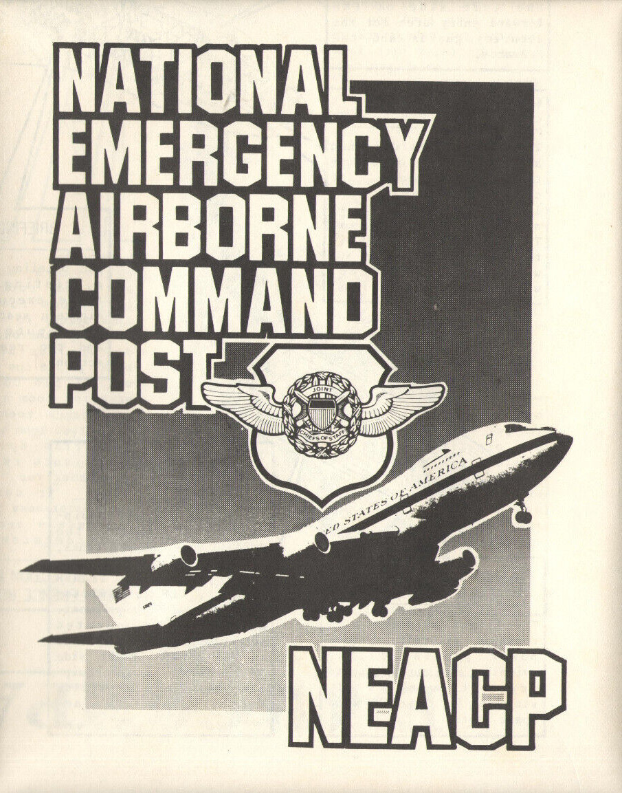 VTG 1980s NEACP BOEING 747 E-4B POSTER 14x18\