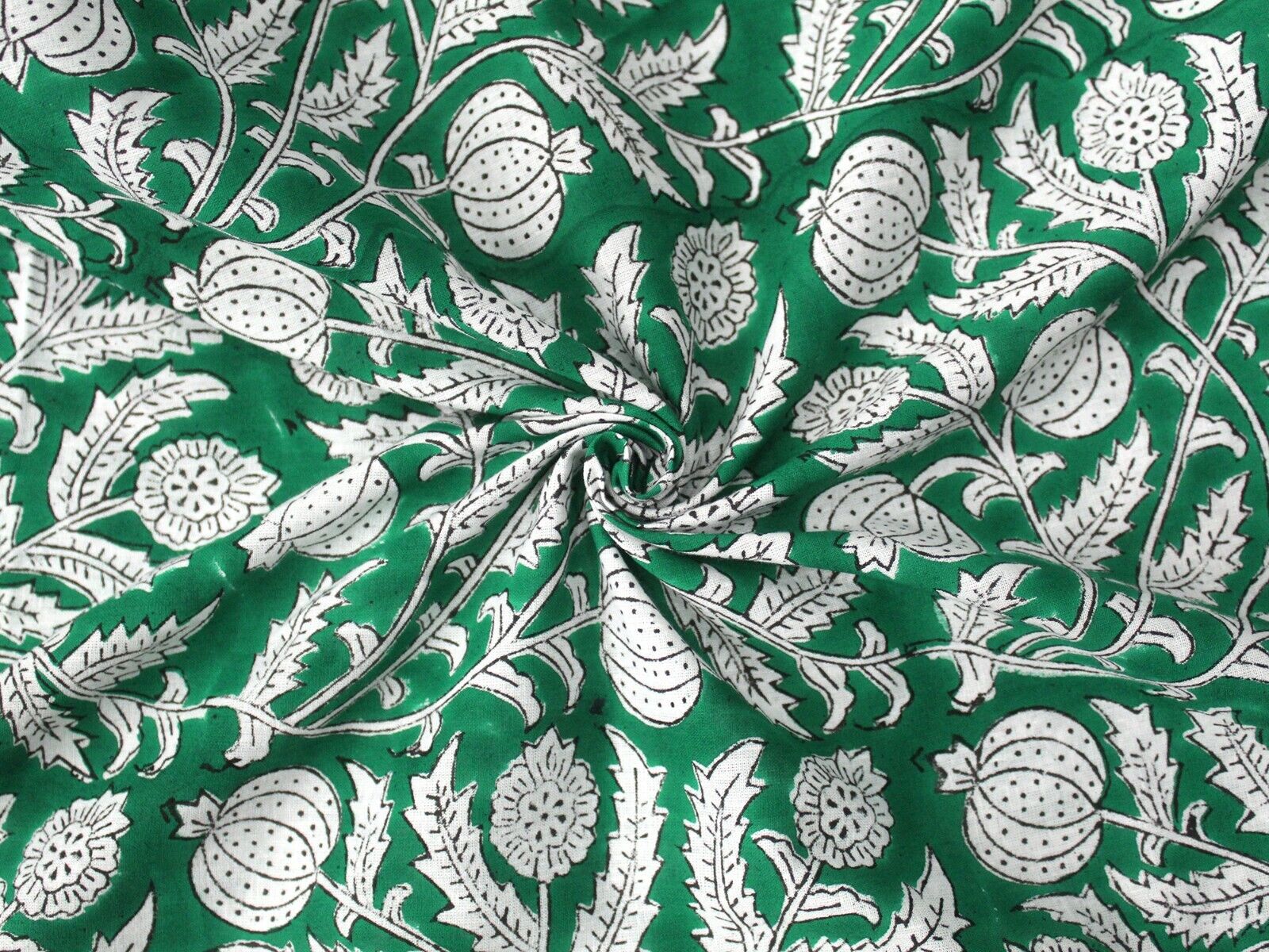 Indian Block Print Cotton Fabric Handmade Fabric for Women Fashion and Clothing