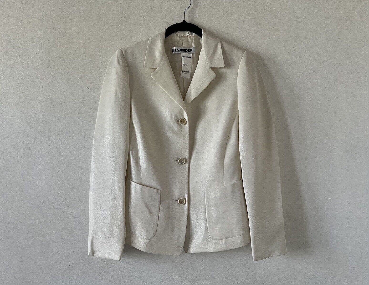 Vintage Jil Sander Blazer 34 XS Made In Italy Off-White Suit Jacket