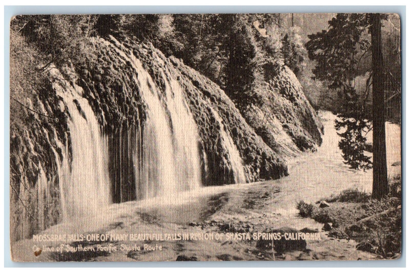 1911 Mossbrae Falls River Beautiful In Region Shasta Springs California Postcard