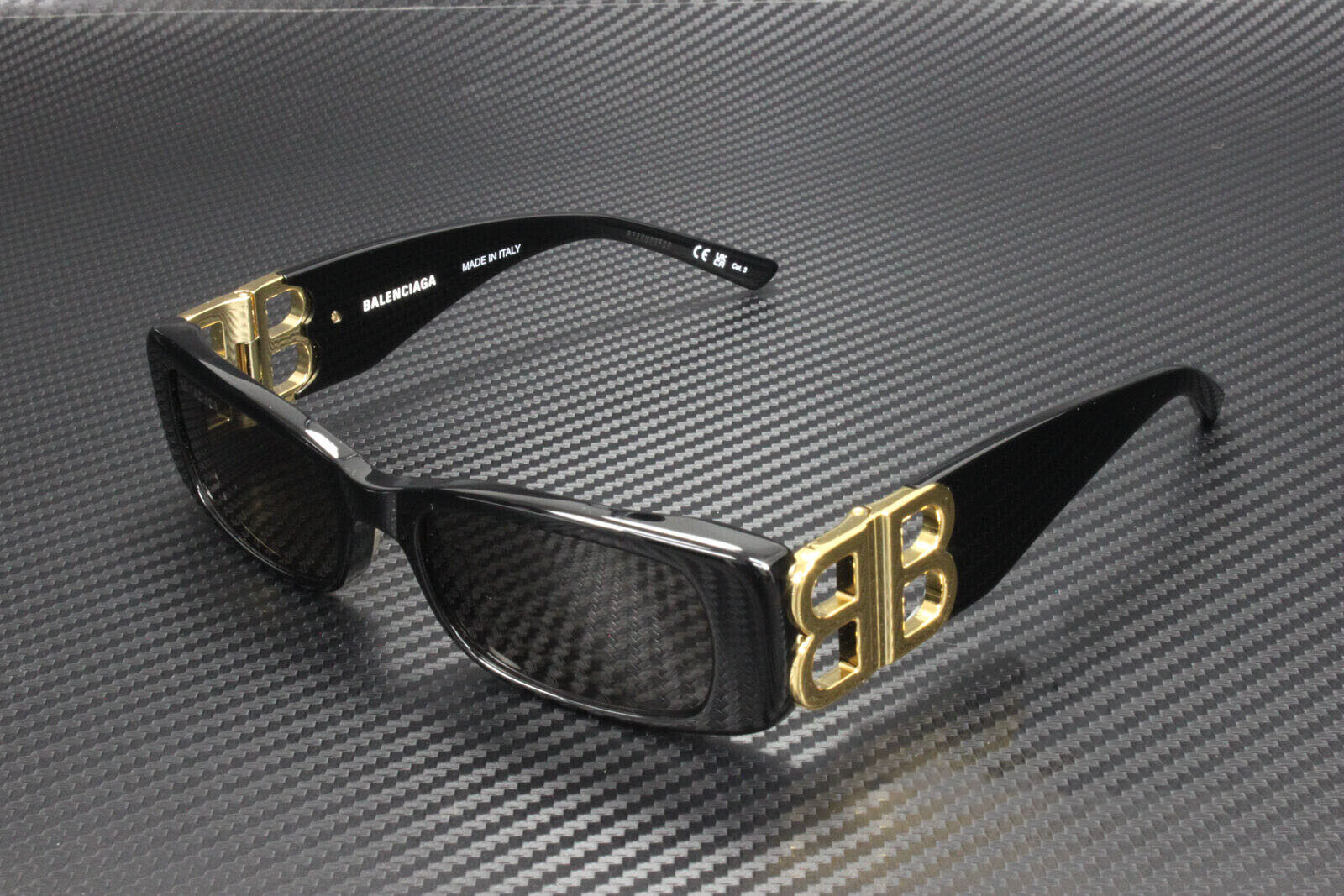 BALENCIAGA BB0096S 001 Black Rectangle Women\'s 51 mm Sunglasses
