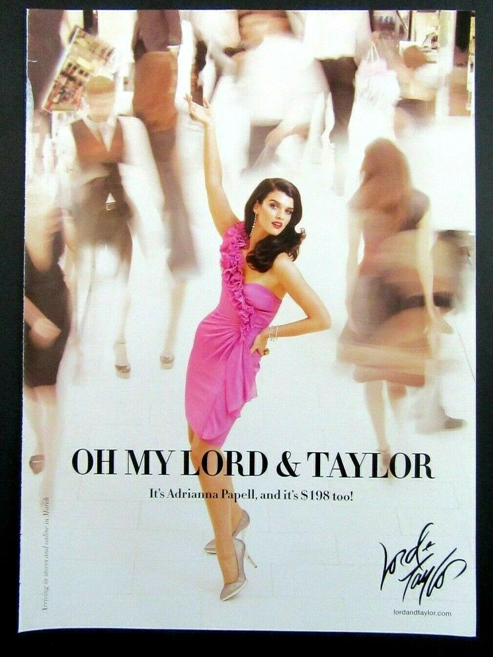 2011 LORD & TAYLOR Adrianna Papell Fashion Dresses Magazine Ad