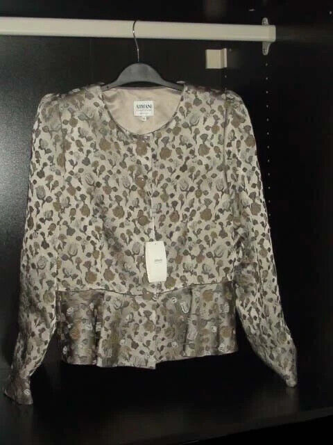 Armani Collezioni women\'s formal coat size 12 Gray New $1495