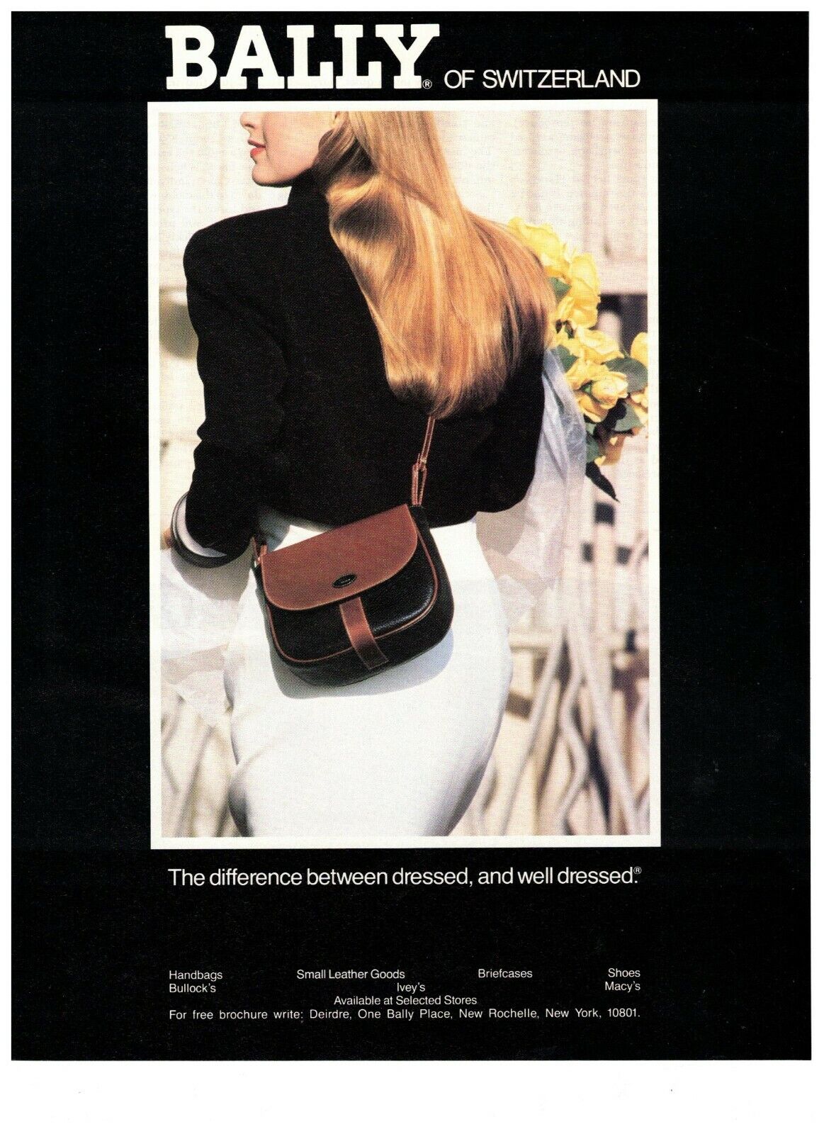 1989 Bally Switzerland Women's Fashion Well Dressed Vintage Print Advertisement