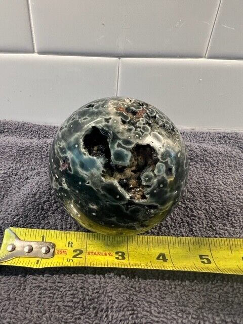 800 Gram Natural Ocean Jasper Quartz Ball Crystal Sphere Mineral