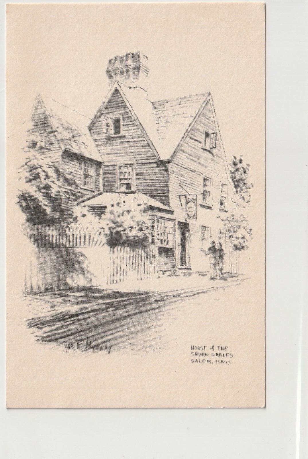 Vintage Postcard House of the Seven Gables Salem, Massachusetts