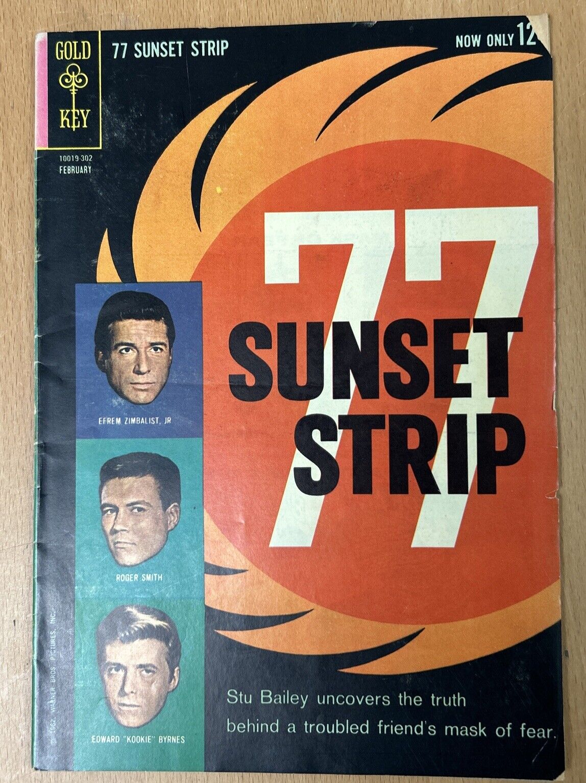 1963 February NO 2 Gold Key Comic Book Warner Bros 77 Sunset Strip KB 62323