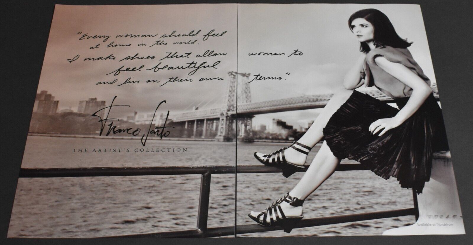 2011 Print Ad Sexy Heels Long Legs Fashion Lady Brunette Franco Sarto Skirt Art