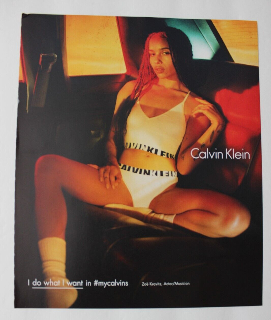 Zoe Kravitz/Bella Hadid For Calvin Klein Print Ad I Do What I Want/I Mirror You