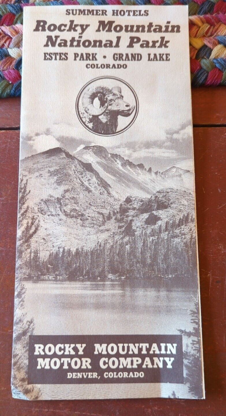 1950s Rocky Mountain National Park Estes Pk Grand Lake Denver Colorado Pamphlet 