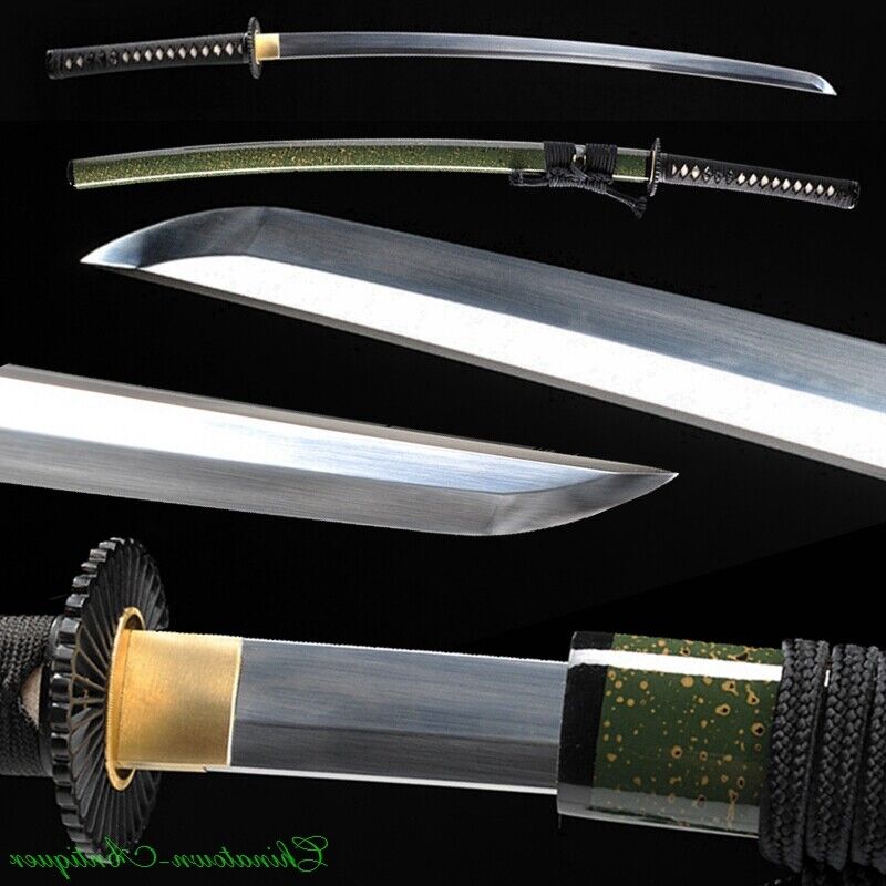 T10 Steel Sharp Blade Japanese Katana Samurai Sword Full Tang Battle Ready #1427