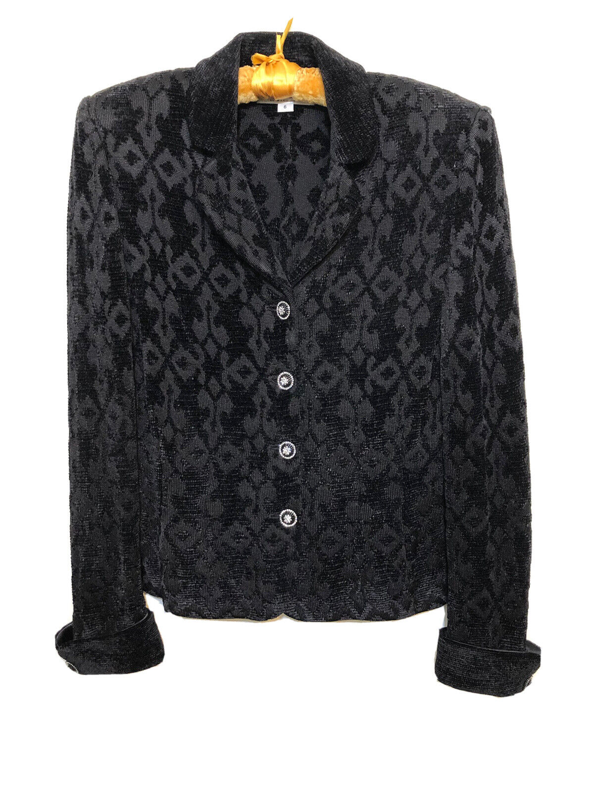 BEAUTIFUL Women’s  St John Evening Knit Black Jacket Only size 6 Jacquard