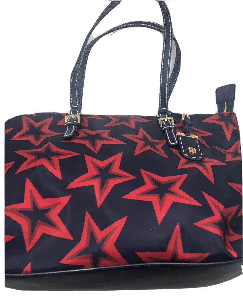 Tommy Hilfiger Large Purse  Bag Blue Red Star Cute