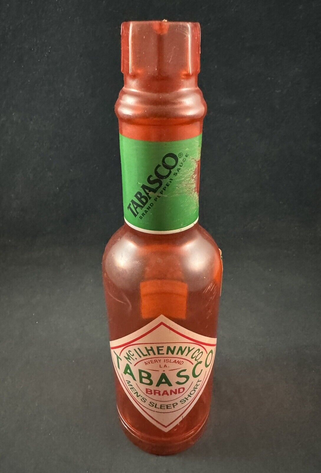Vintage Tabasco Brand Pepper Sauce Men\'s Sleep Short Plastic Still Bank