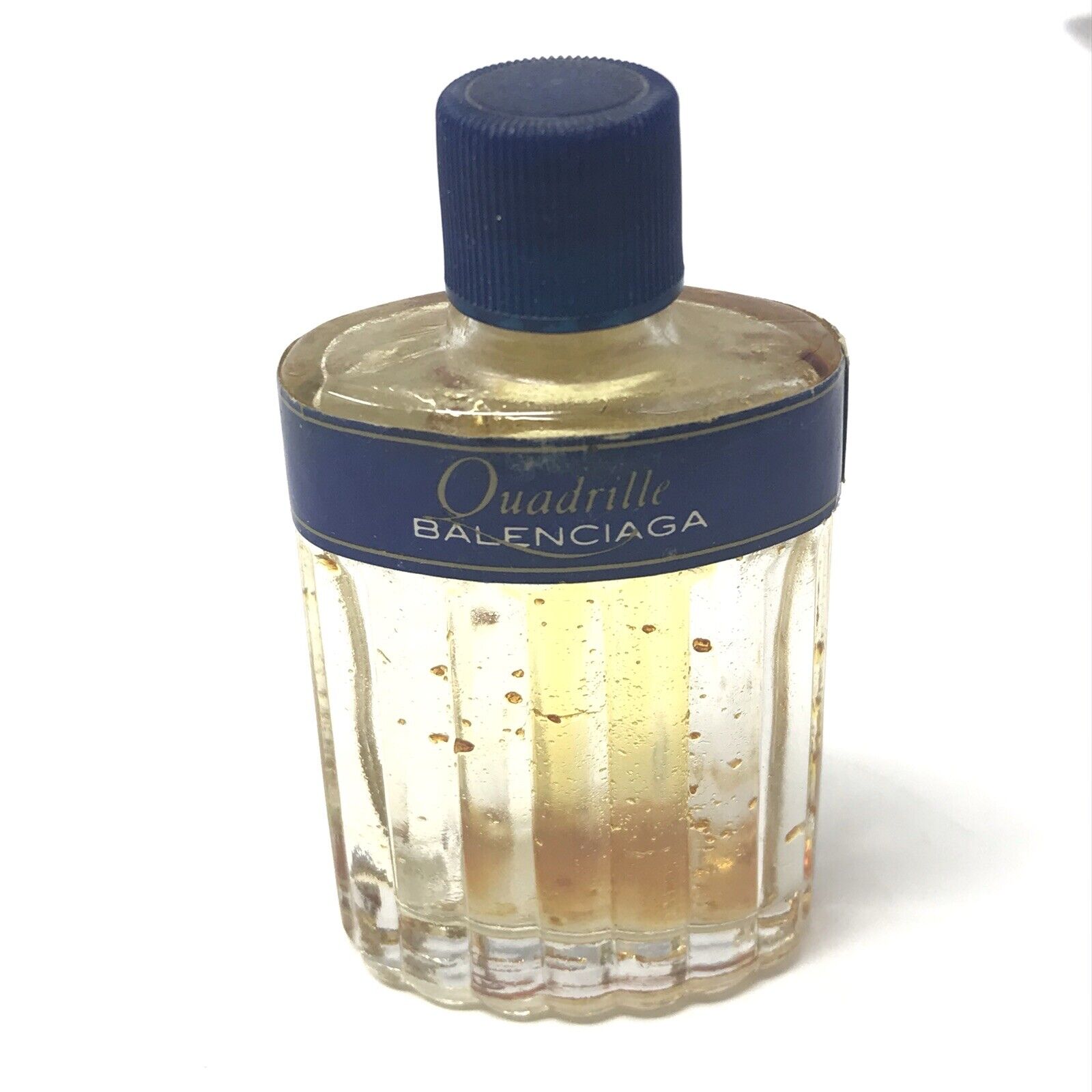 Vintage Balenciaga Quadrille Perfume EMPTY Bottle Rare Blue Label Miniature Size