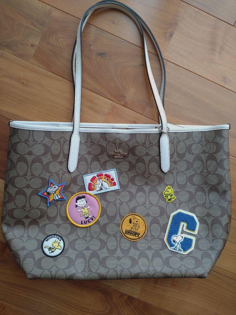 Coach Snoopy Collaboration Patchwork Tote Bag