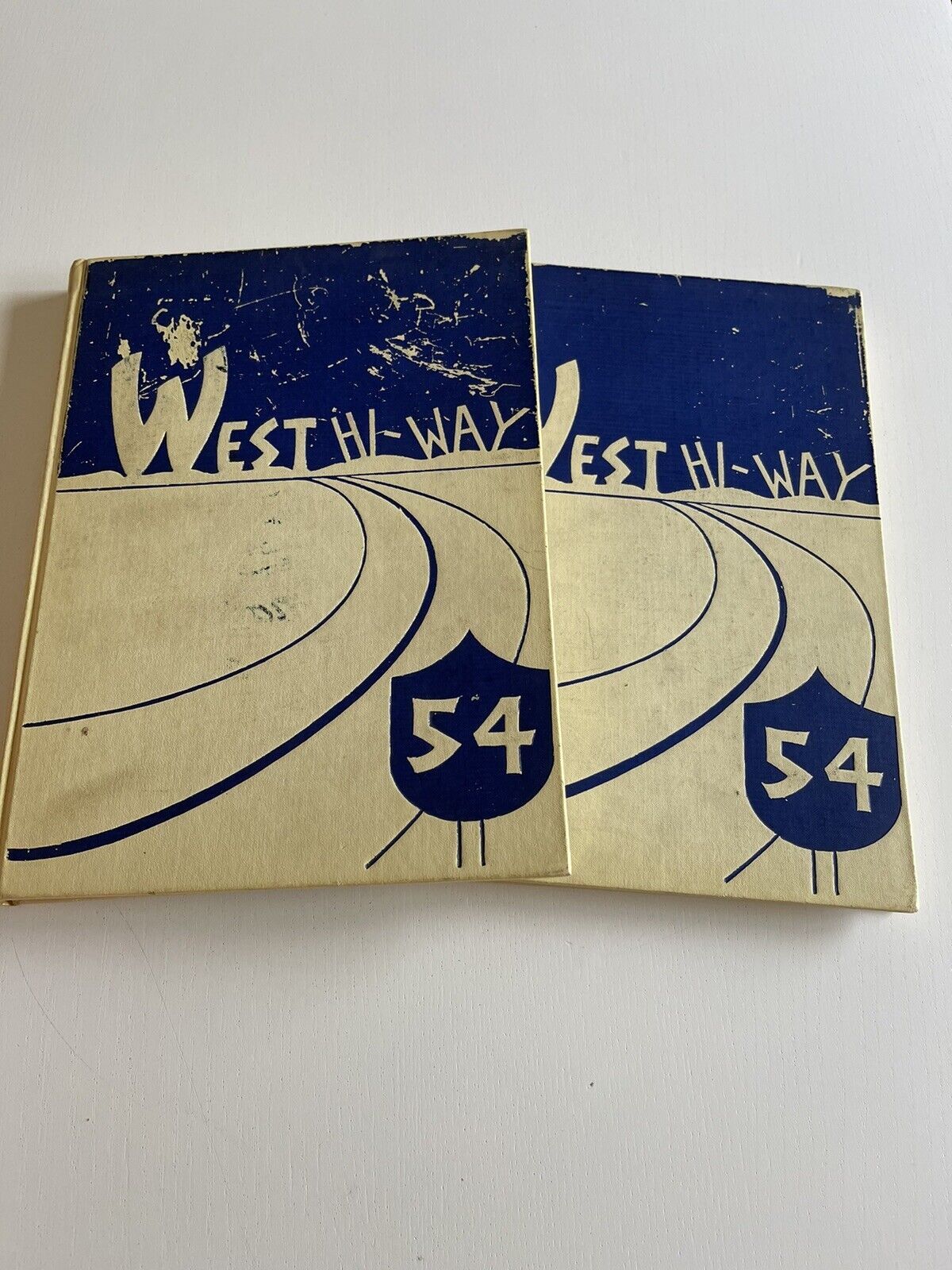 West High School Green Bay, Wisconsin Yearbook 1954 x2 with Messages/writing