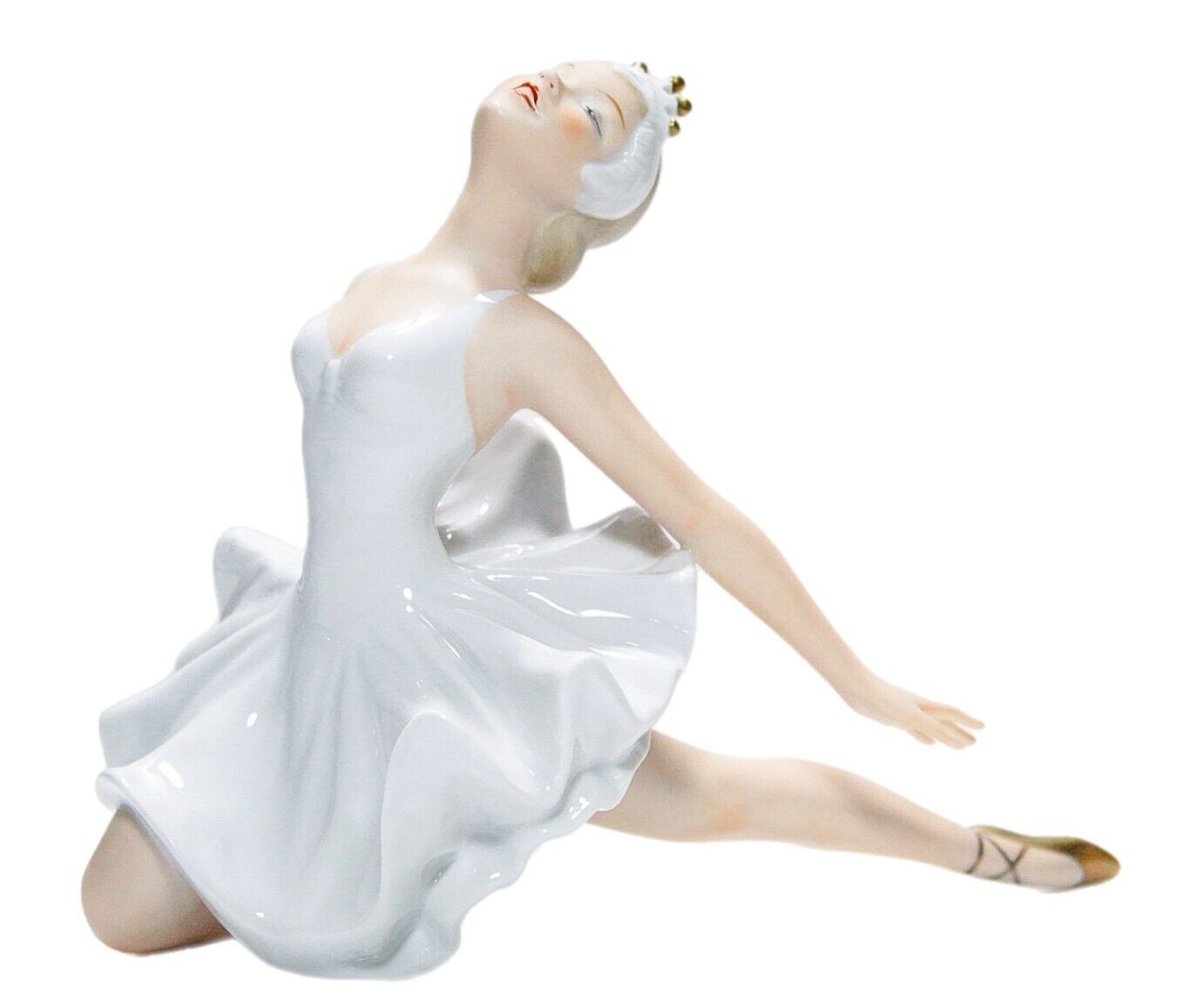 WALLENDORF SHAUBACH KUNST Germany Vintage Porcelain Ballerina Figure Swan Lake