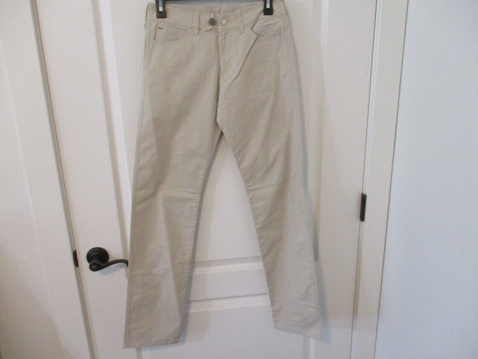 Woman\'s Armani Jeans J12 Rosemary Regular Fit Size 25 Trousers Pants Beige $128