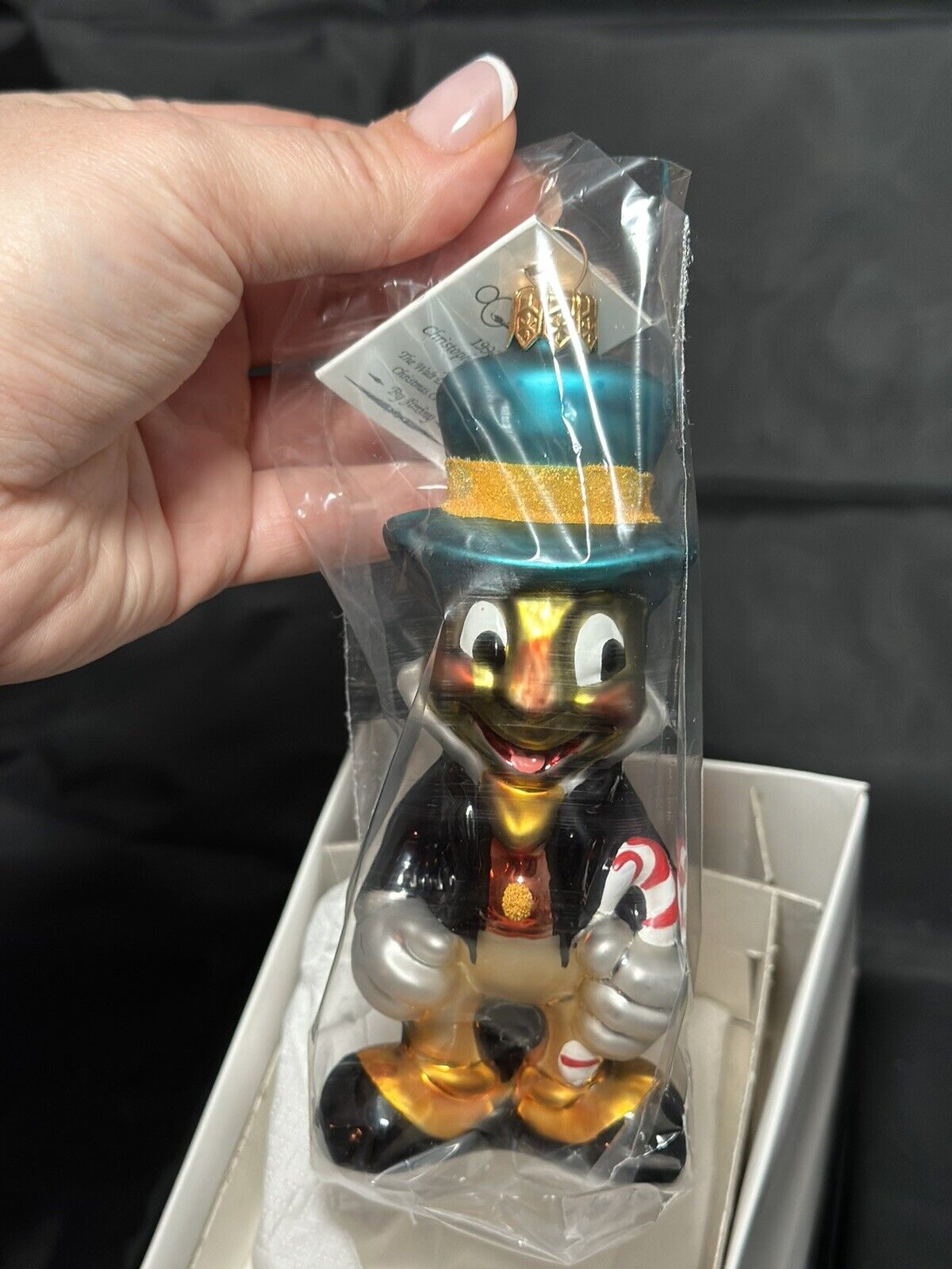 NEW SEALED Christopher Radko DISNEY Jiminy Cricket LTD ED Glass Ornament in Box