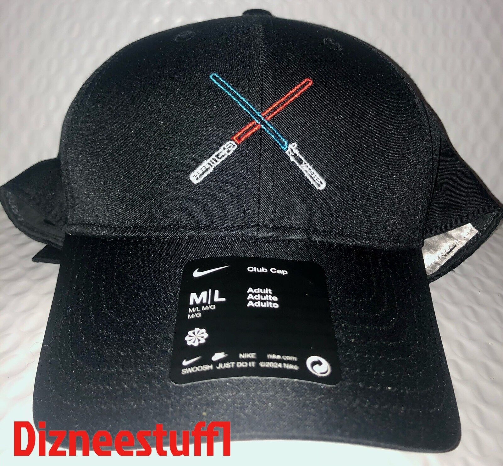 Disney Star Wars 2024 Lightsaber Blue Red Nike Dry Fit Baseball  Cap Hat