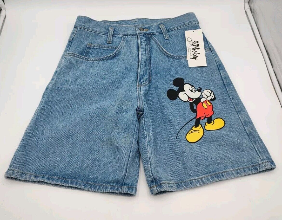 Mickey Mouse Jerry Leigh Women High Waisted Vintage Denim Shorts Size M 9-11 NWT