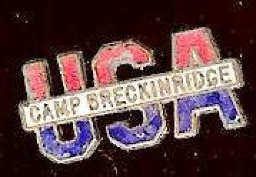 Vintage  Camp BRECKINRIDGE old enamelled SWEETHEART pin pinback tacpin