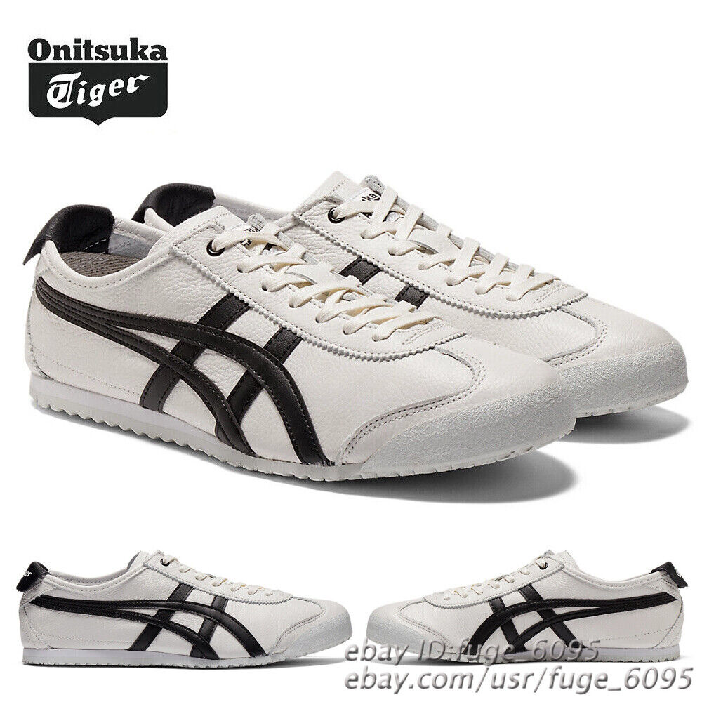 NEW Onitsuka Tiger Sneakers Mexico 66 White/Black Unisex 1183C234-100 Shoes