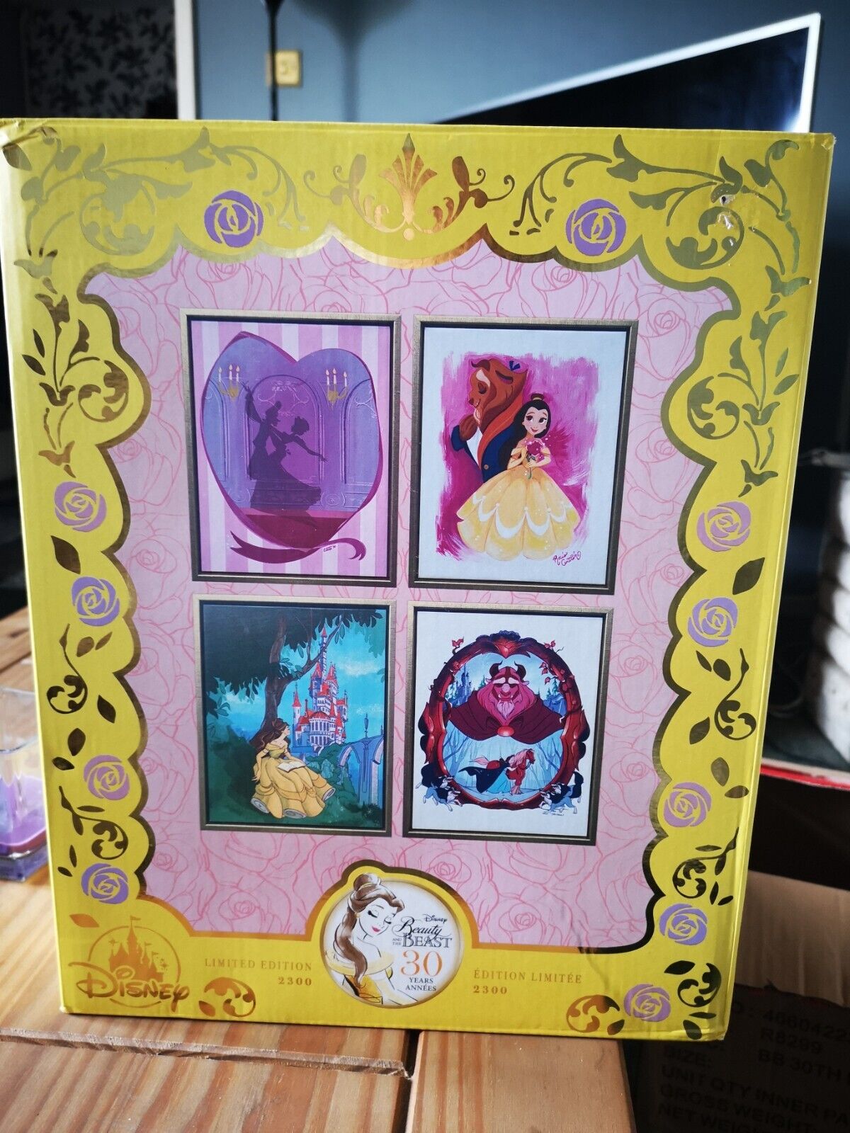 Disney Store Beauty & the beast limited edition canva prints Pictures RRP 120