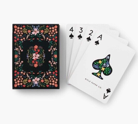 Rifle Paper Co Hawthorne Luxembourg Two Decks Playing Cards New Floral Birds