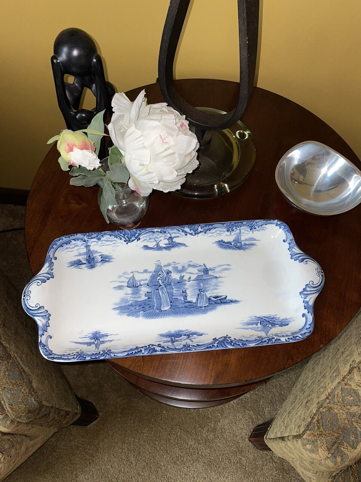 Antique English Wedgewood Blue Tray Plate/ Decorative Collectors Piece