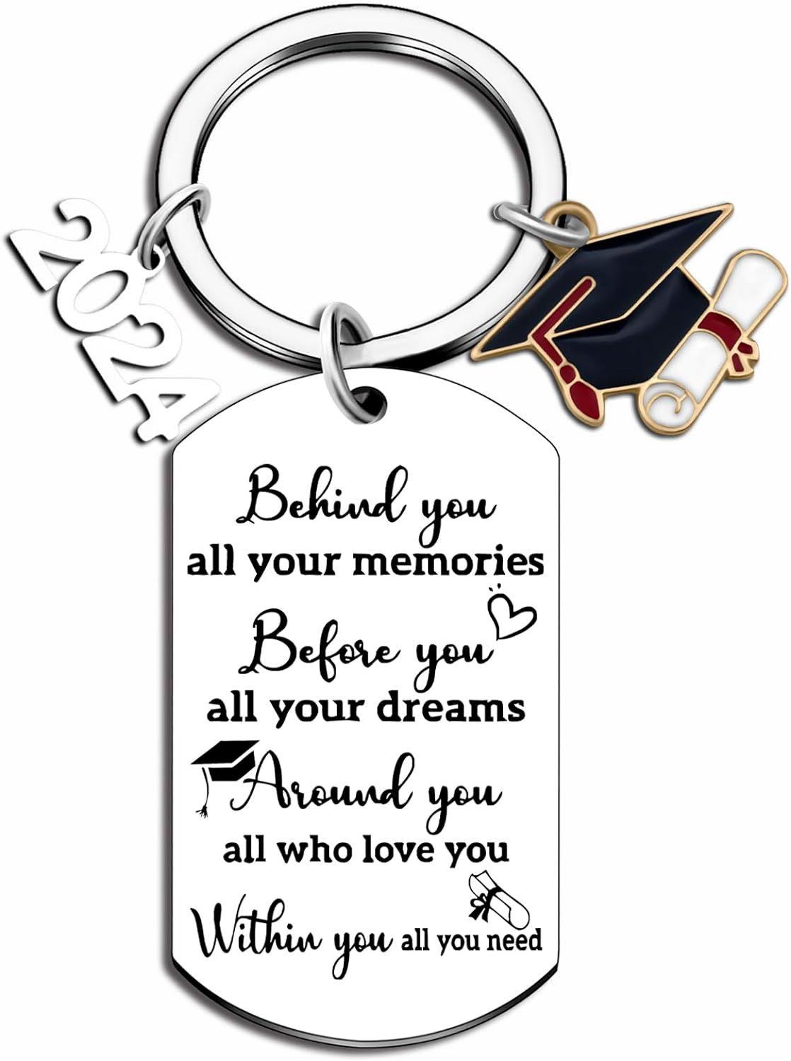 Class of 2024 Graduation Keychain for Seniors Students Masters