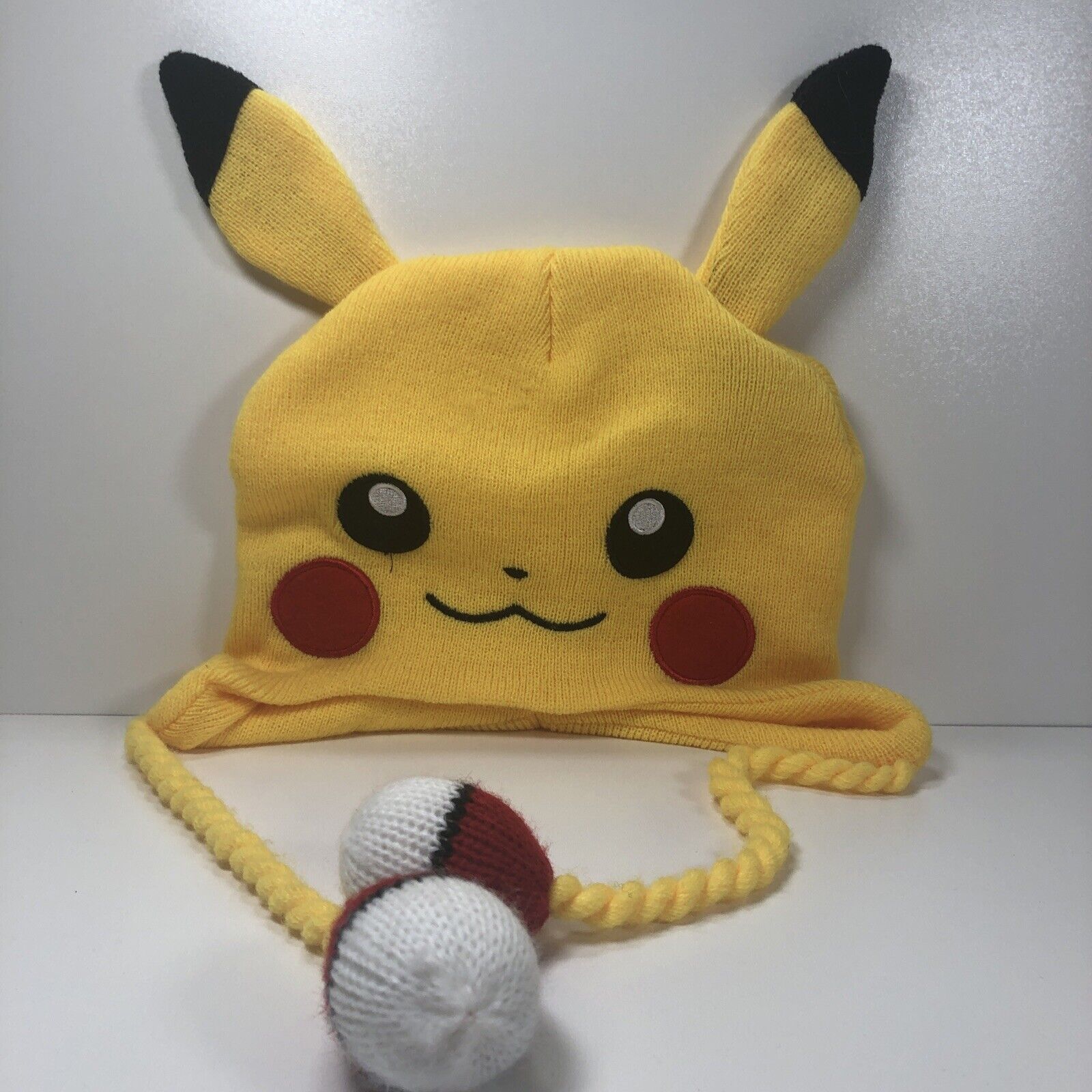 Pokemon Pikachu Yellow Beanie Knitted Hat One Size Fits Most 