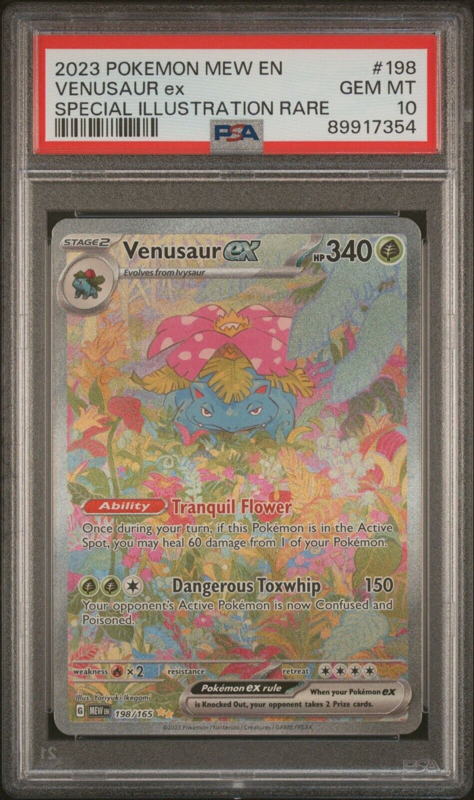 Pokemon English 151 Venusaur ex 198/165 Special Illustration Rare PSA 10