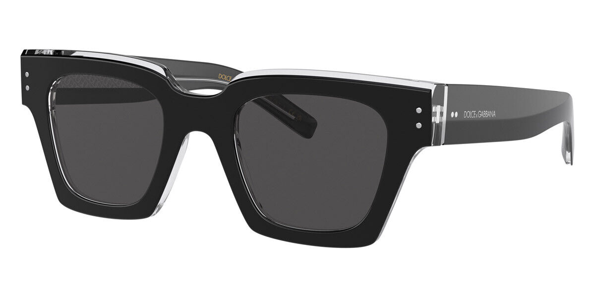 Dolce & Gabbana Men\'s DG4413-675-R5-48 Fashion 48mm Black/Crystal Sunglasses