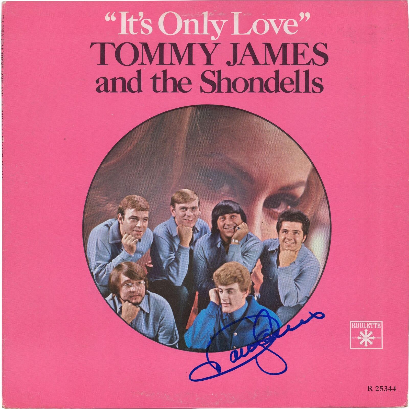 Tommy James & The Shondells Autographed Its Only Love Album JSA