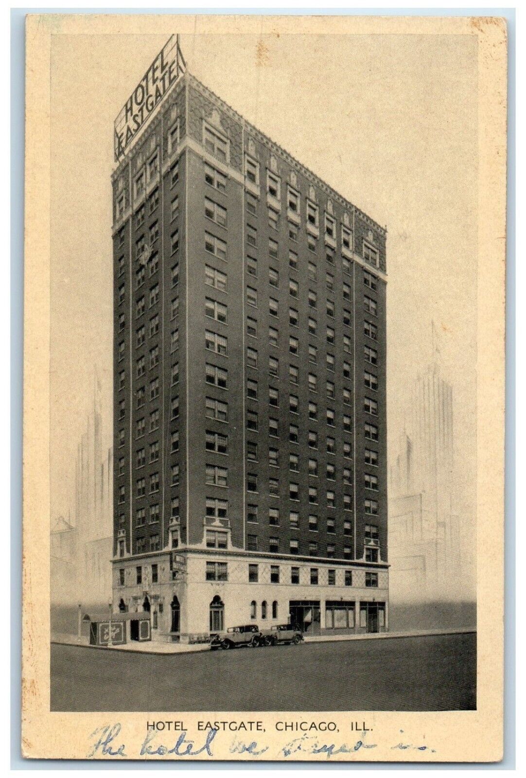 c1910 Exterior View Hotel Eastgate Building Chicago Illinois IL Antique Postcard
